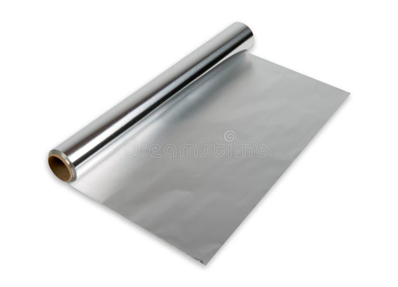 Aluminum foil roll stock photo. Image of object, chrome 48941084