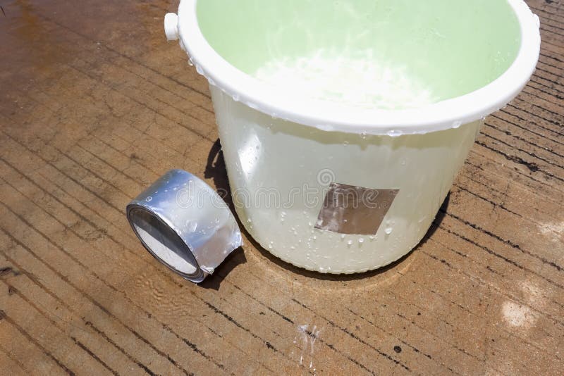 Aluminum Foil Tape To Prevent Leakage Stock Photo Image of repair