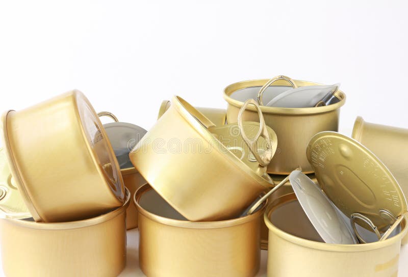 Aluminum Food Cans white background stock photography Aluminum Food Cans white background stock photography