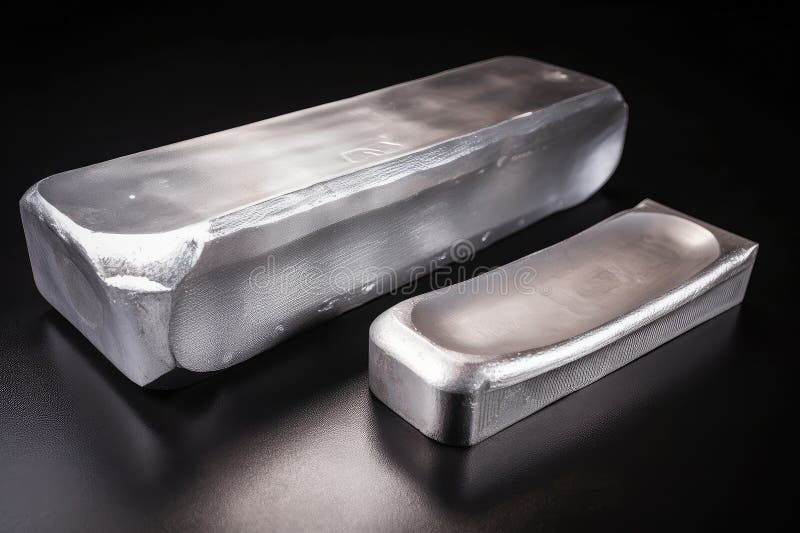 Aluminum Ingot, and Shaped into Unique Product Stock Photo