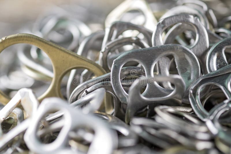 Aluminum Pull Tabs in Bottle Stock Photo Image of steel, packaging