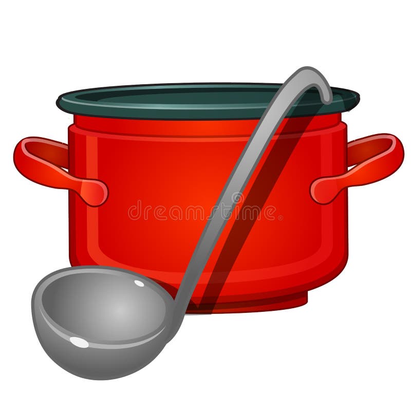 https://thumbs.dreamstime.com/b/aluminum-red-pan-ladle-kitchen-utensils-image-cartoon-isolated-white-background-aluminum-red-pan-ladle-kitchen-116785920.jpg