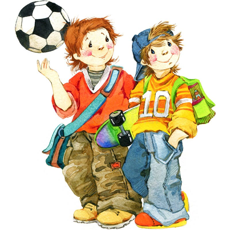 Alunos e de volta ao fundo da escola para a ilustração da aquarela da celebração ilustração royalty free Alunos e de volta ao fundo da escola para a ilustração da aquarela da celebração ilustração royalty free