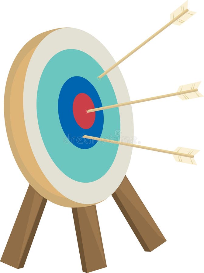 Ilustração de alvos com flechas ilustração royalty free