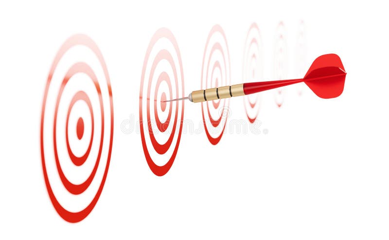 Alvo de seta de dardos ilustração royalty free
