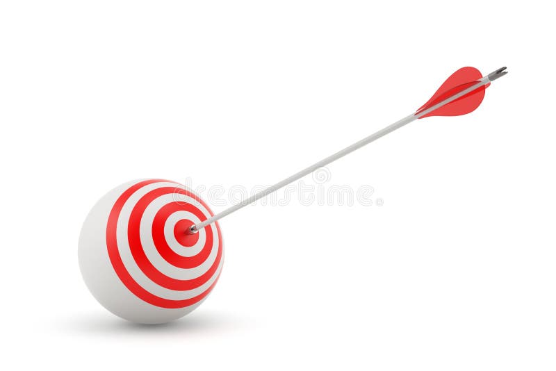 Alvo e flecha ilustração do vetor