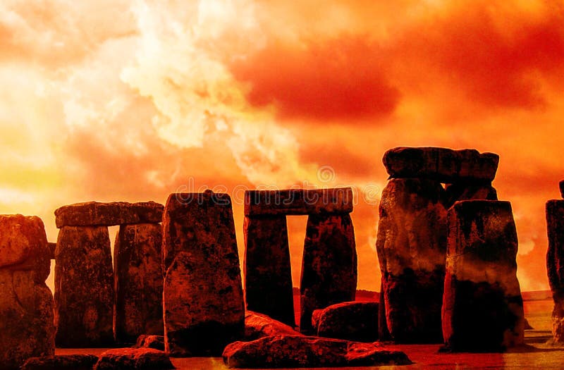 Alvorecer do solstício de inverno imagem de stock royalty free Alvorecer do solstício de inverno imagem de stock royalty free