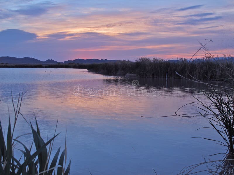 Dawn in Clark County Wetlands Park in Las Vegas, Nevada. Dawn in Clark County Wetlands Park in Las Vegas, Nevada.