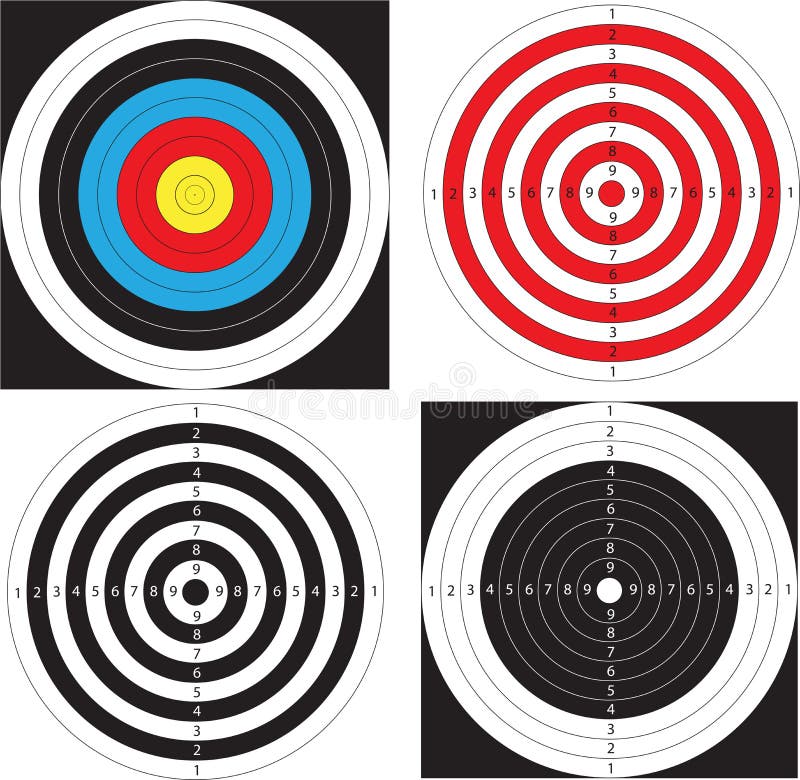 Alvos. Vetor. ilustração royalty free