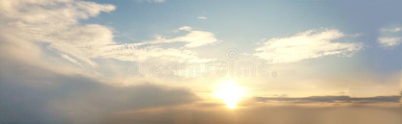 Amanecer En Cielo Azul Con Nubes Blancas En Día Soleado Panorama Hermoso  Verano Cielo Claro Fondo Para Portada Foto de archivo - Imagen de celaje,  caliente: 218319090