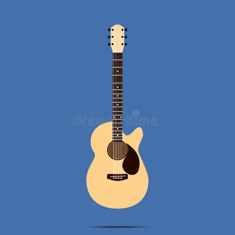 Guitarra de juguete. instrumento de música eléctrico de dibujos animados  amarillo