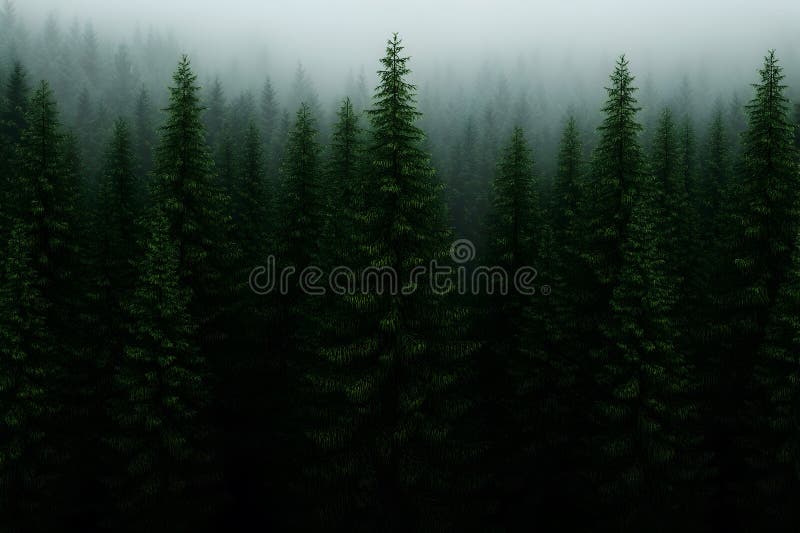 Amazing aerial view of a pine trees forest like an abstract pattern royalty free stock photos