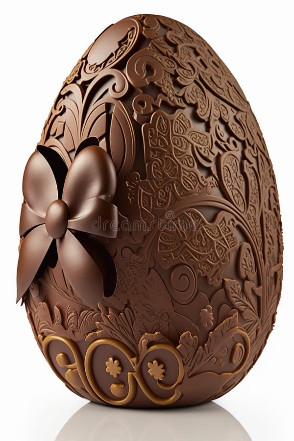 https://thumbs.dreamstime.com/b/amazing-chocolate-easter-egg-drawn-details-chocolate-bow-white-infinite-background-generative-ai-amazing-272957135.jpg