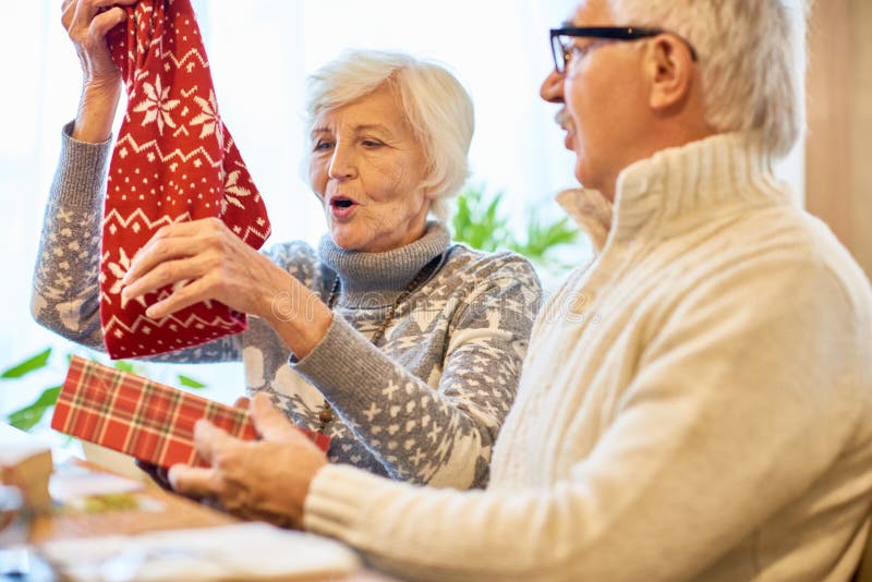 Amazing Christmas Gifts for Grandparents royalty free stock photography Amazing Christmas Gifts for Grandparents royalty free stock photography
