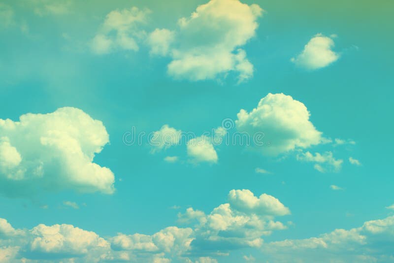 Amazing colorful cumulus partially cloudy sky for using in design as background royalty free stock images