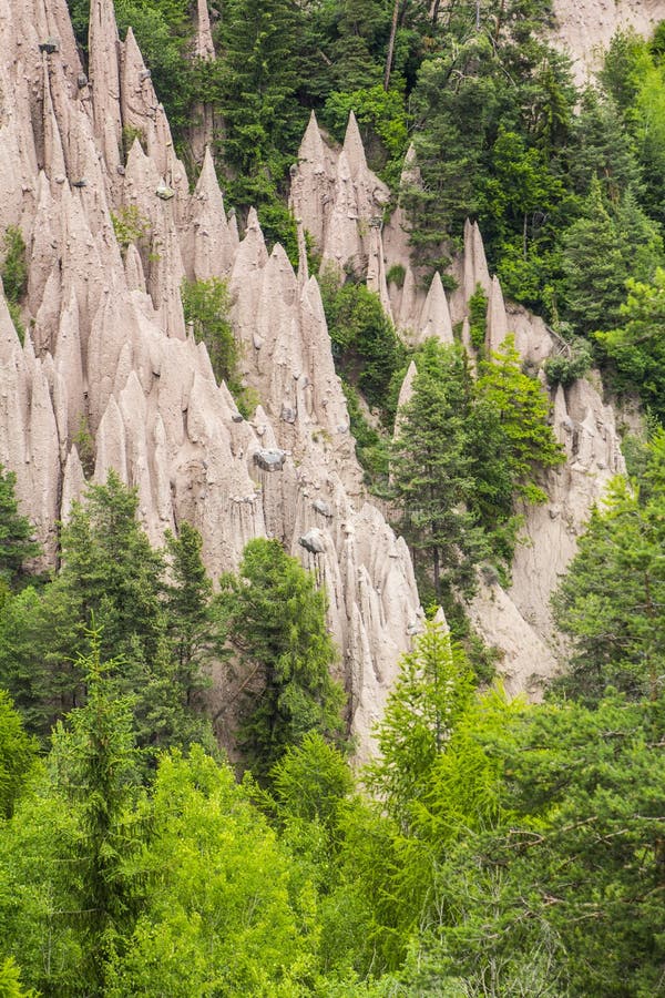 Amazing Earth Pyramids of Ritten Around Bolzano Stock Image - Image of ...