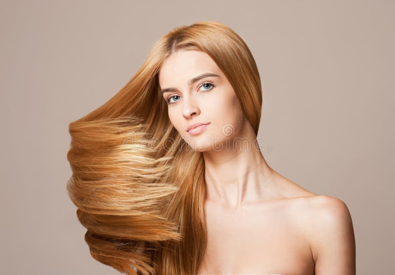 Amazing flowing hair. stock photo. Image of gorgeous - 66801408