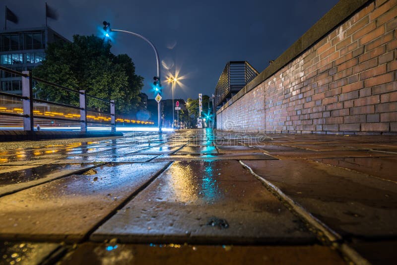Warehouse district of Hamburg Speicherstadt at night. royalty free stock image Warehouse district of Hamburg Speicherstadt at night. royalty free stock image