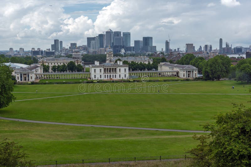 Amazing Panorama from Greenwich, London, England stock image Amazing Panorama from Greenwich, London, England stock image