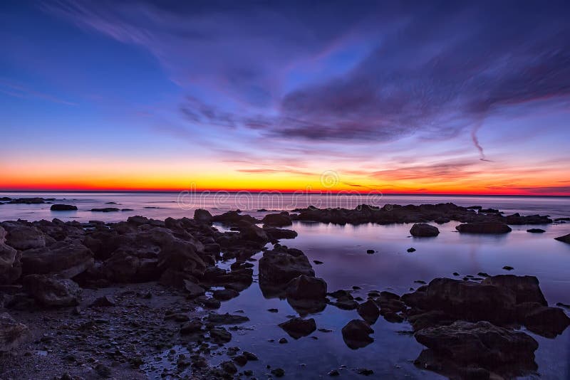 Before sunrise over the sea royalty free stock image Before sunrise over the sea royalty free stock image