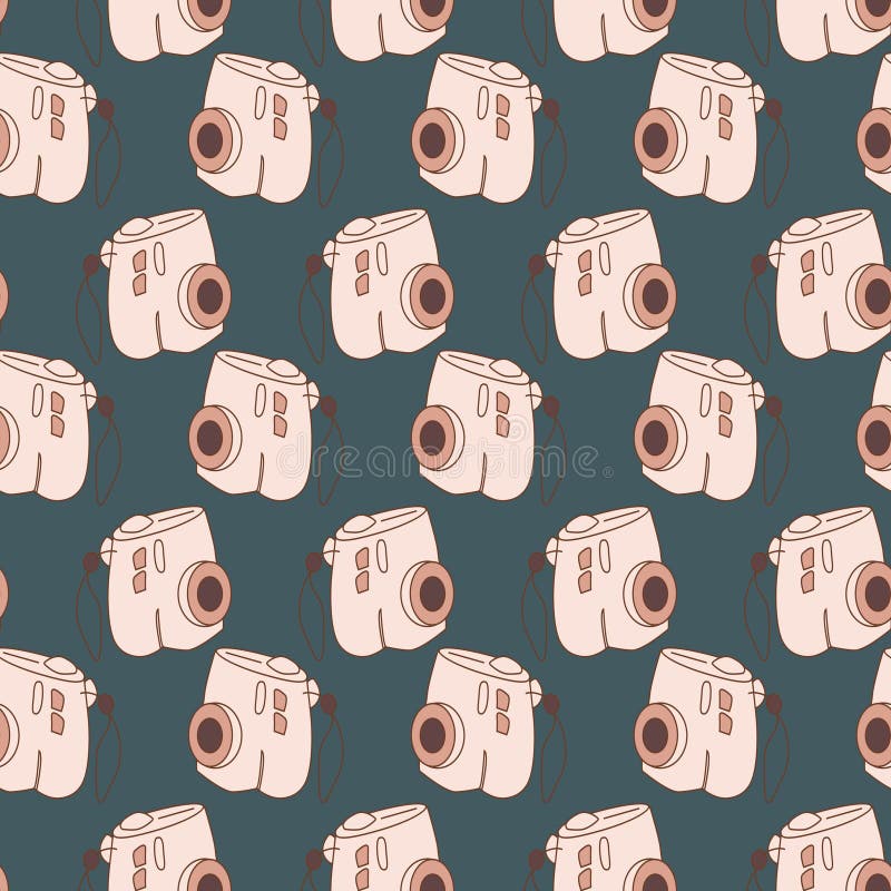 Amazing seamless vintage camera pattern.Vector seamless pattern with camera. royalty free illustration Amazing seamless vintage camera pattern.Vector seamless pattern with camera. royalty free illustration