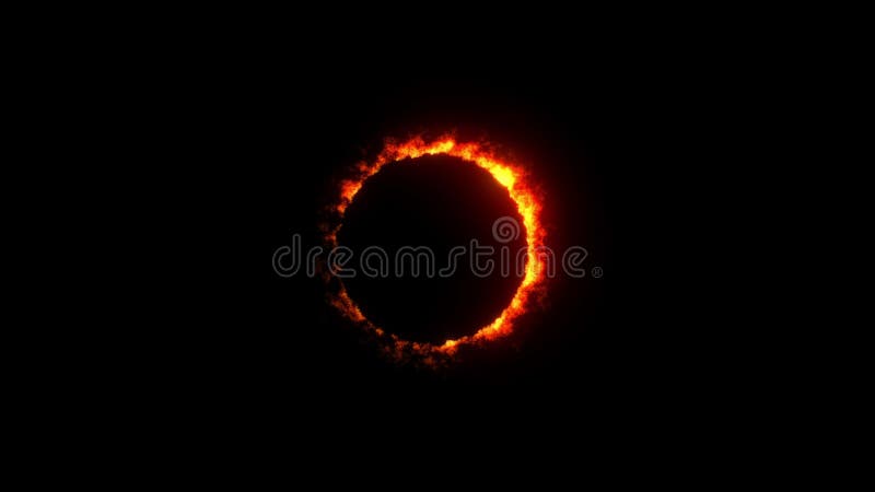 Amazing Solar Eclipse with Black Background, Graphic Animation Stock ...