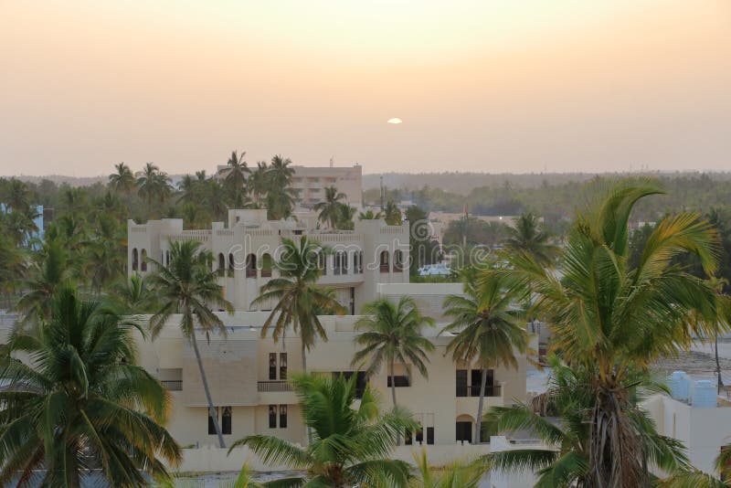 Amazing Sunset at the Beach in Salalah, Oman Stock Image Image of