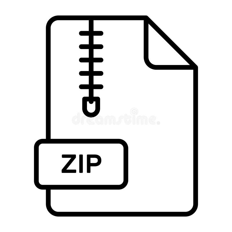 An Amazing Vector Icon of ZIP File, Editable Design Stock Vector Illustration of paper, icon