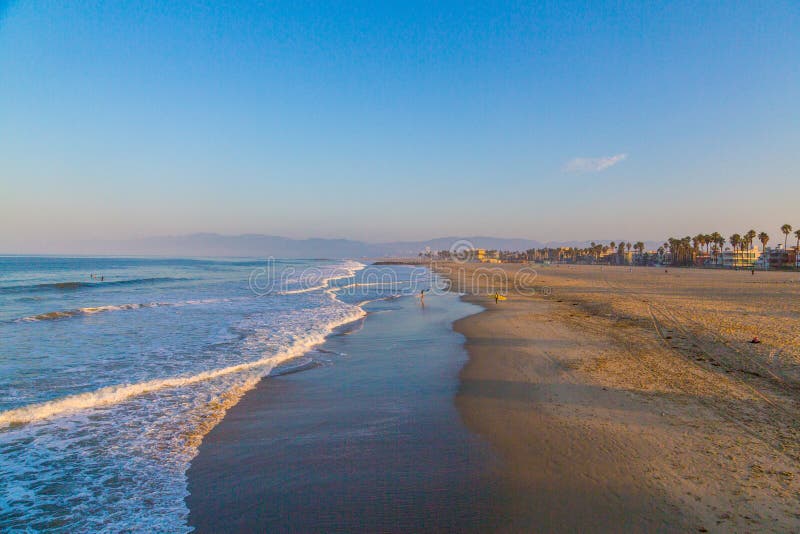 Amazing Venice beach during morning sunrise