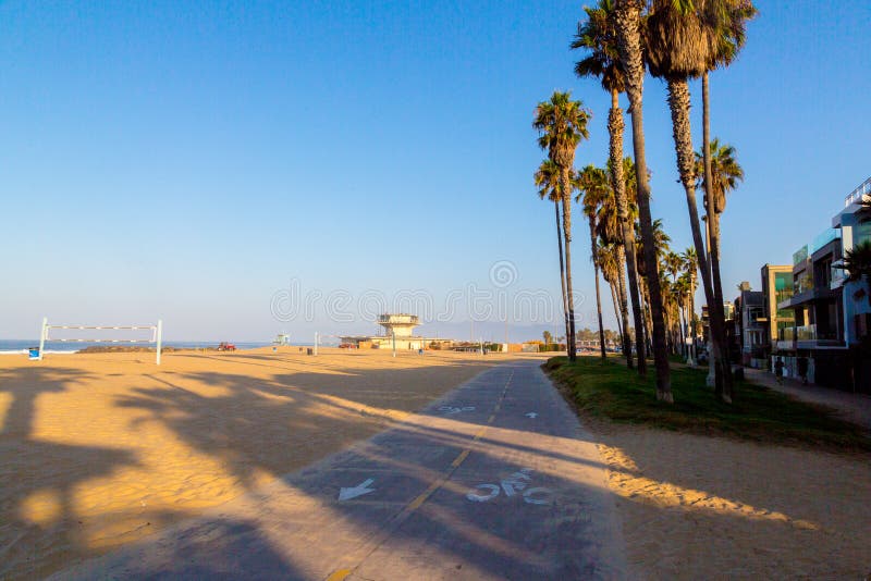 Amazing Venice Beach during Morning Sunrise Stock Image - Image of ...