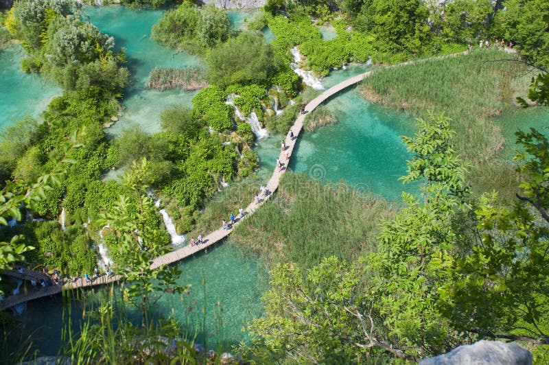 Amazing view of Plitvice lakes - national park of Croatia stock photography Amazing view of Plitvice lakes - national park of Croatia stock photography