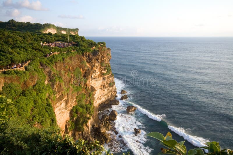 Amazing view of steep cliff and ocean