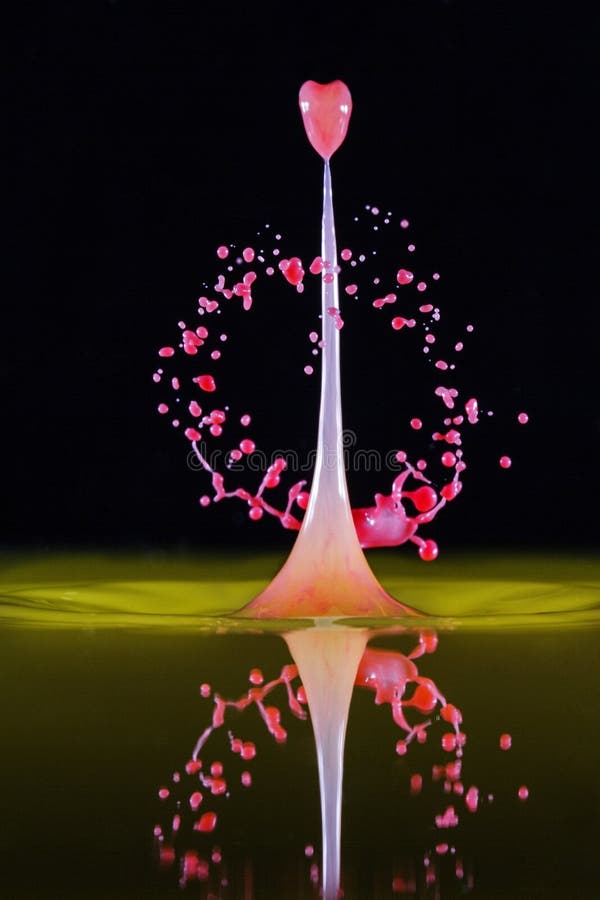 An Amazing Water Splash Image Of A Heart Shaped Drop royalty free stock images An Amazing Water Splash Image Of A Heart Shaped Drop royalty free stock images