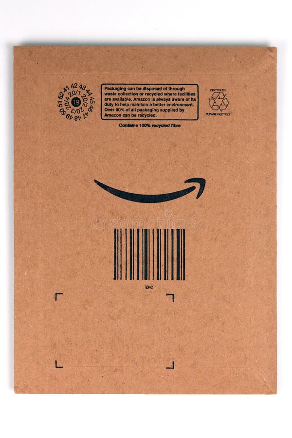 Amazon carton package detail, editorial usage stock photography Amazon carton package detail, editorial usage stock photography