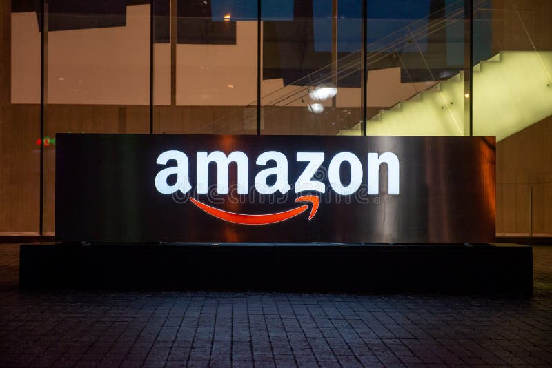 Amazon Head Office Sign in America Editorial Image - Image of editorial ...