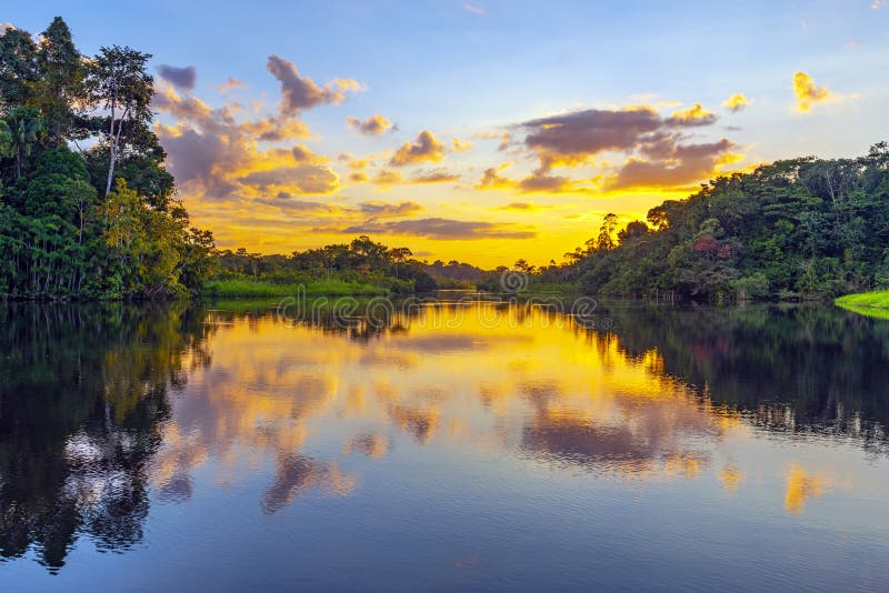 Amazon Rainforest Sunset, South America