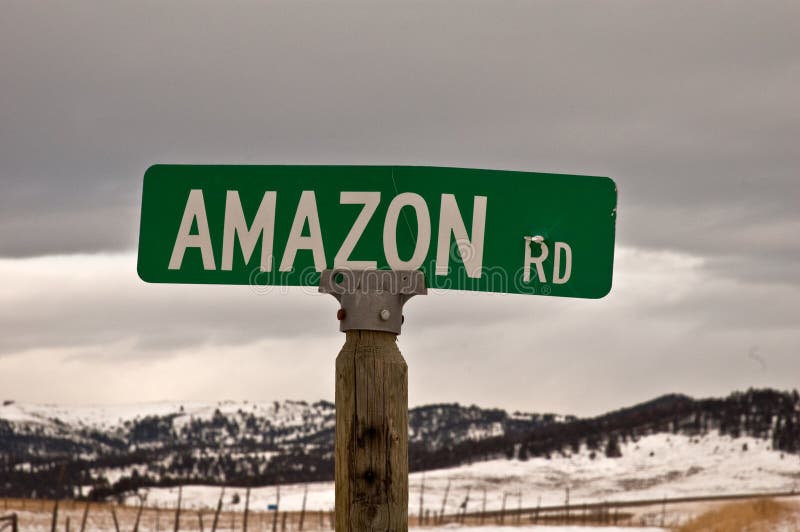 Amazon Road stock image. Image of isolated, winter, snow 12677045