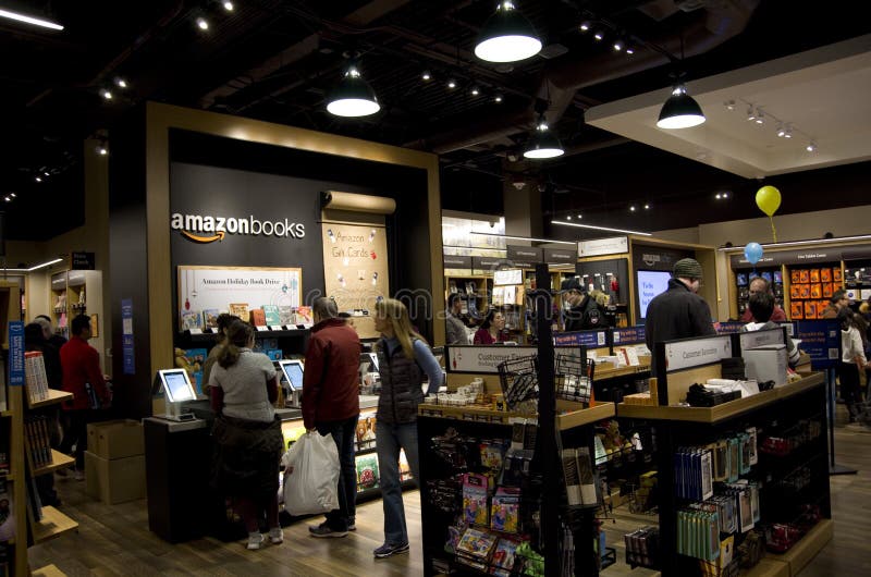 Amazon Book Store in Bellevue Mall Editorial Photography Image of