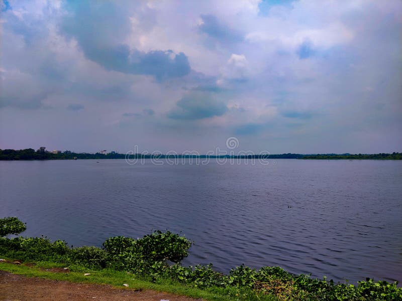 Ambazari lake nagpur maharashtra ινδία όμορφη lakeview δραματικό τοπίο στοκ εικόνες