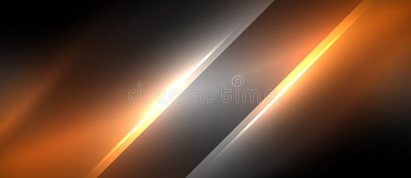 Amber and electric blue background with diagonal line of light stock illustration