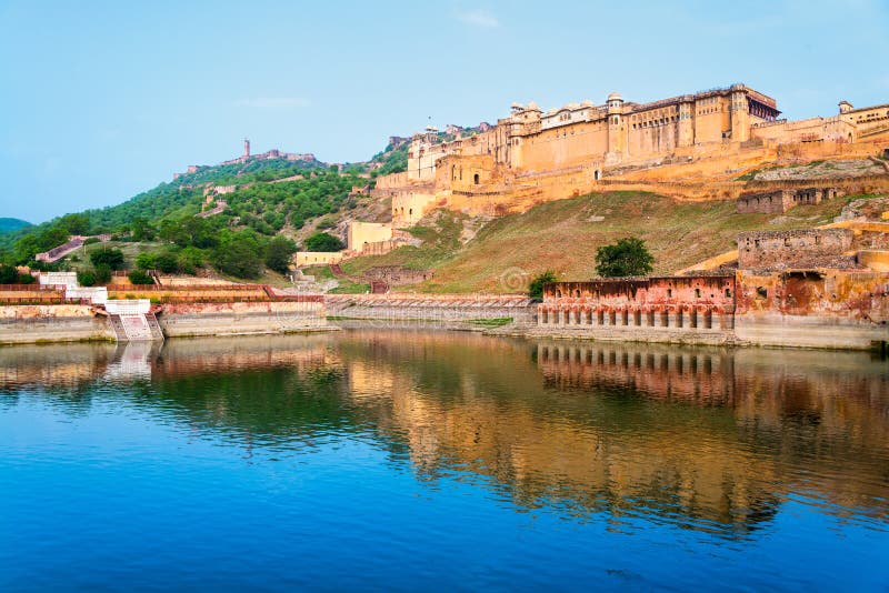 Amber Fort in Jaipur, India stock afbeeldingen Amber Fort in Jaipur, India stock afbeeldingen