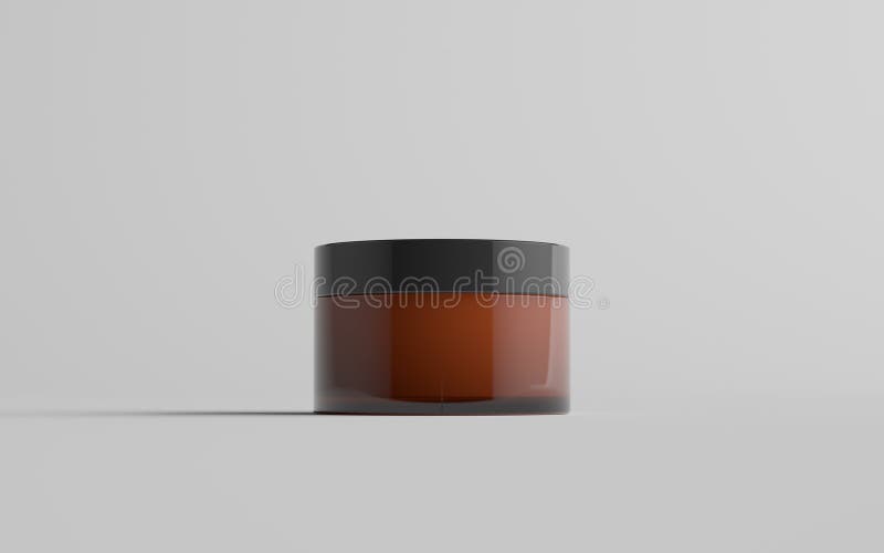 Download Amber Glass Cosmetic Jar Mockup One Jar Stock Illustration Illustration Of Isolated Mock 184874849