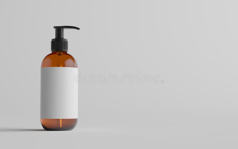 Download Amber Glass Pump Bottle Mock Up Liquid Soap Shampoo Dispenser One Bottle Blank Label 3d Illustration Stock Illustration Illustration Of Bottle Haircare 184877313