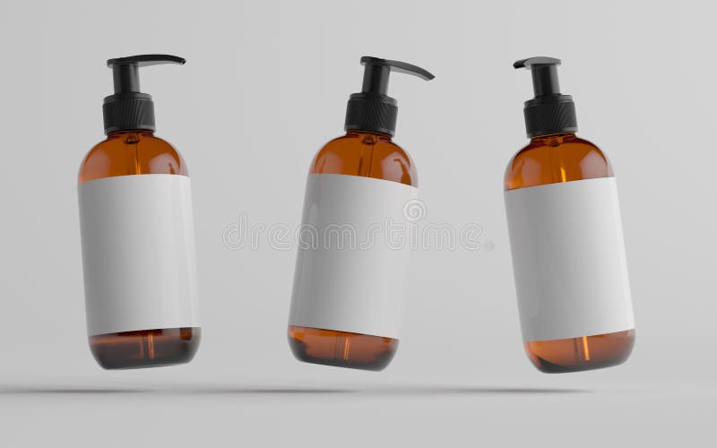 Download Amber Glass Pump Bottle Mock Up Liquid Soap Shampoo Dispenser Three Bottles Blank Label 3d Illustration Stock Illustration Illustration Of Facial Beauty 184876856