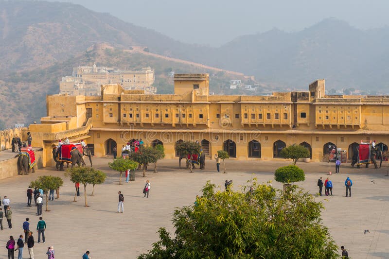 Amber Palace, Jaipur, Rajasthan State, India Editorial Photography