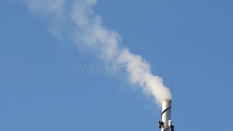 Ambiente da poluição Tubulação de fumo do central elétrica Lapso de tempo