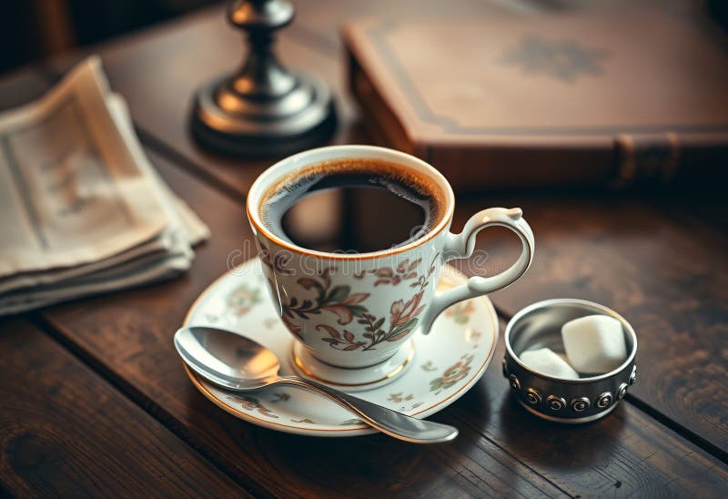 Ambiente elegante con encanto vintage stock de ilustración