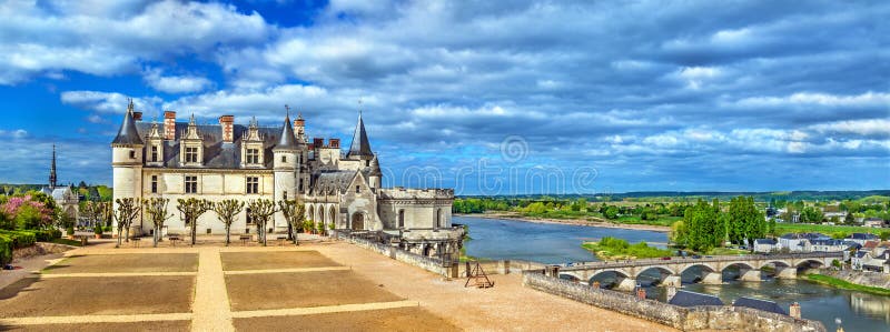 ` Amboise do castelo d, um dos castelos no Loire Valley - o França