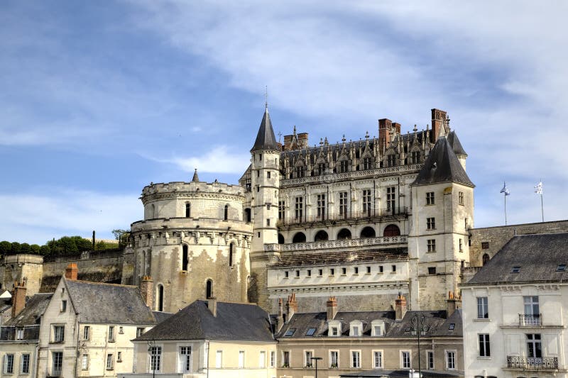 Amboise kasteel Vallei van de Loire, Frankrijk royalty-vrije stock afbeeldingen Amboise kasteel Vallei van de Loire, Frankrijk royalty-vrije stock afbeeldingen