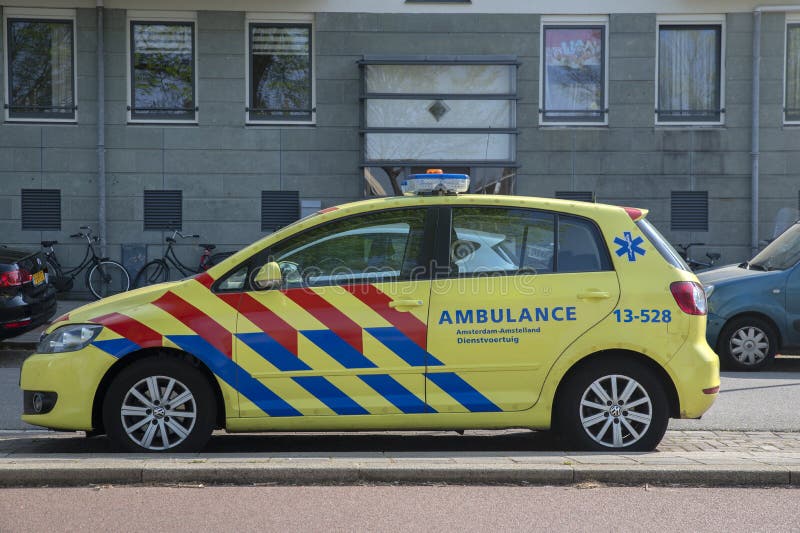 Ambulance Car at Amsterdam the Netherlands 2432022 Editorial Stock